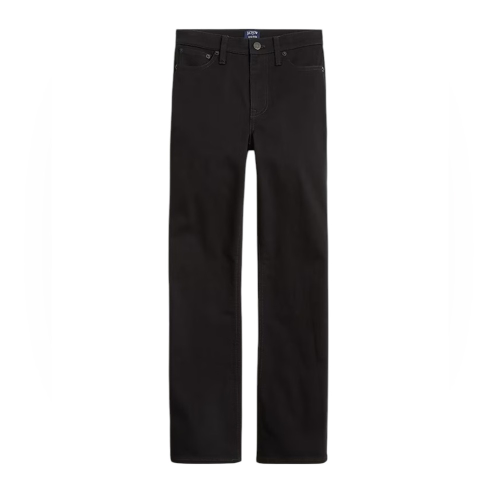 J.Crew Factory Mid-Rise Flare Crop All-Day Stretch in Black